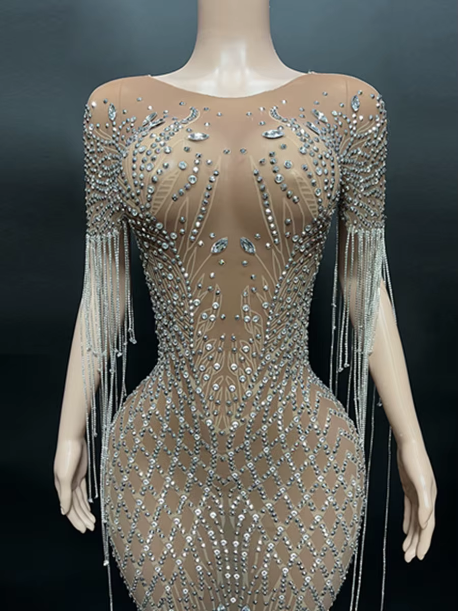 Robe de soirée sirène en cristal de luxe pour femmes, longue robe de bal Sexy, fête de mariage, anni