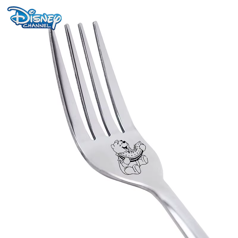 Disney Winnie l'Ourson Cuillères en acier inoxydable, Fourcommuniste en métal, Accessoires de cuisin