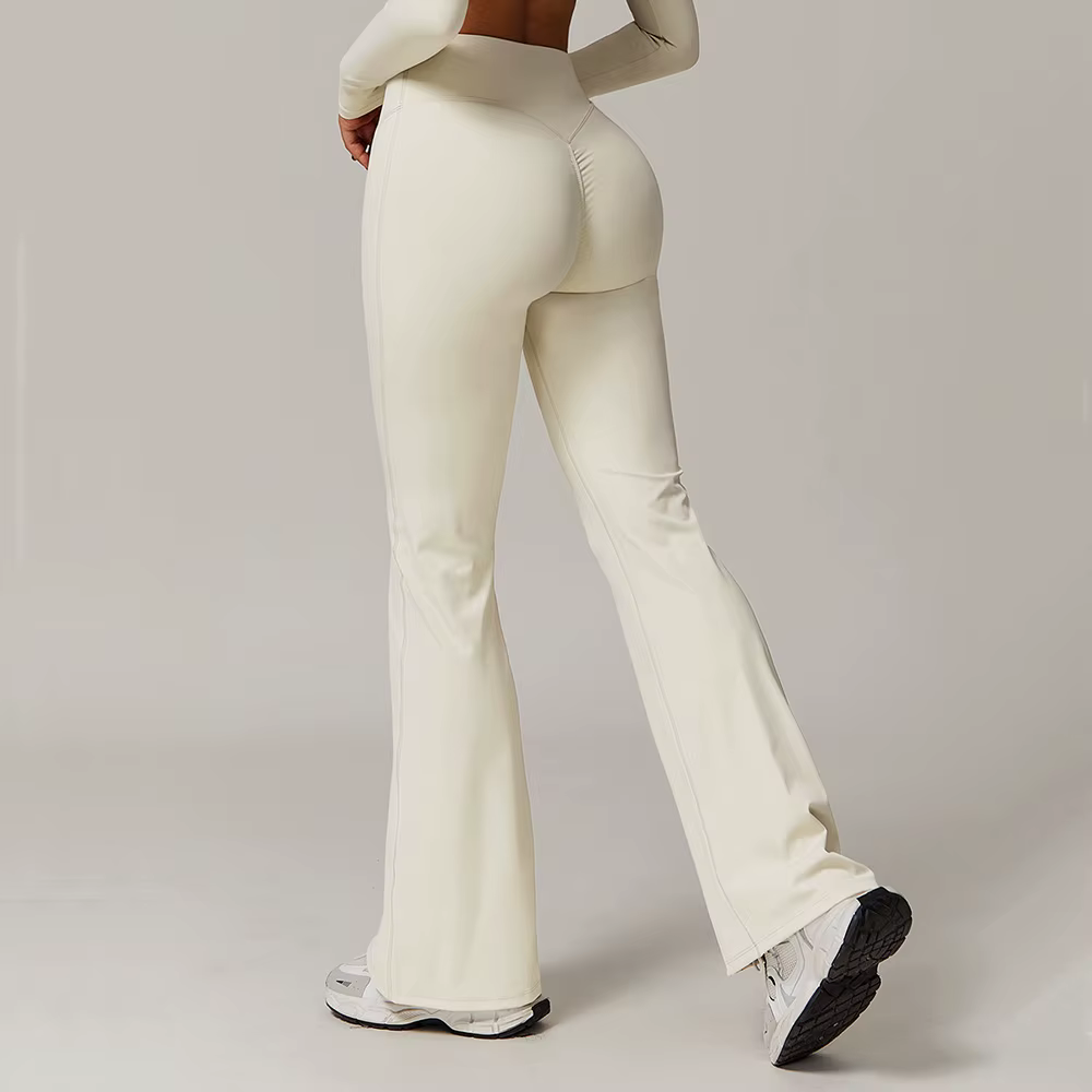 Leggings évasés taille haute pour femme, élastiques, effet push-up, pour fitness, yoga et entraîneme