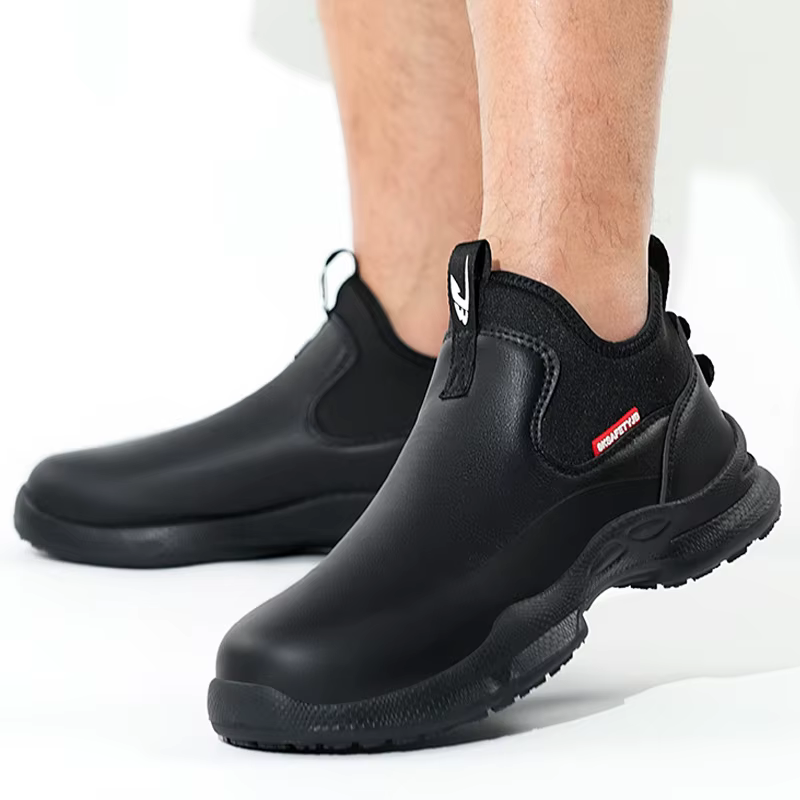 Chaussures en cuir pour hommes à la mode Chaussures de chef imperméables et antidérapantes Chaussure