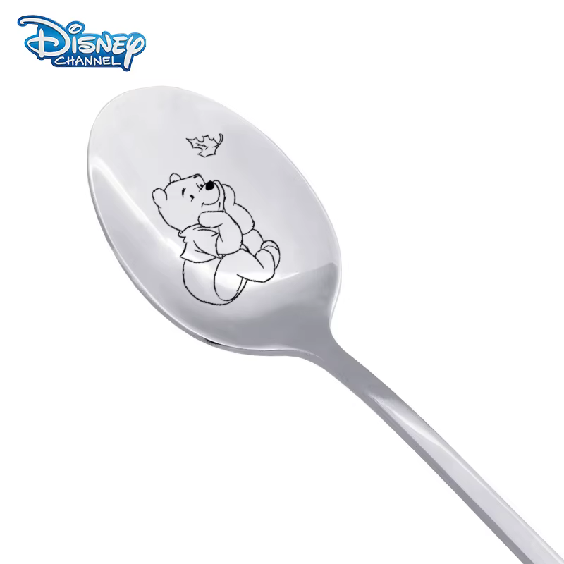 Disney Winnie l'Ourson Cuillères en acier inoxydable, Fourcommuniste en métal, Accessoires de cuisin