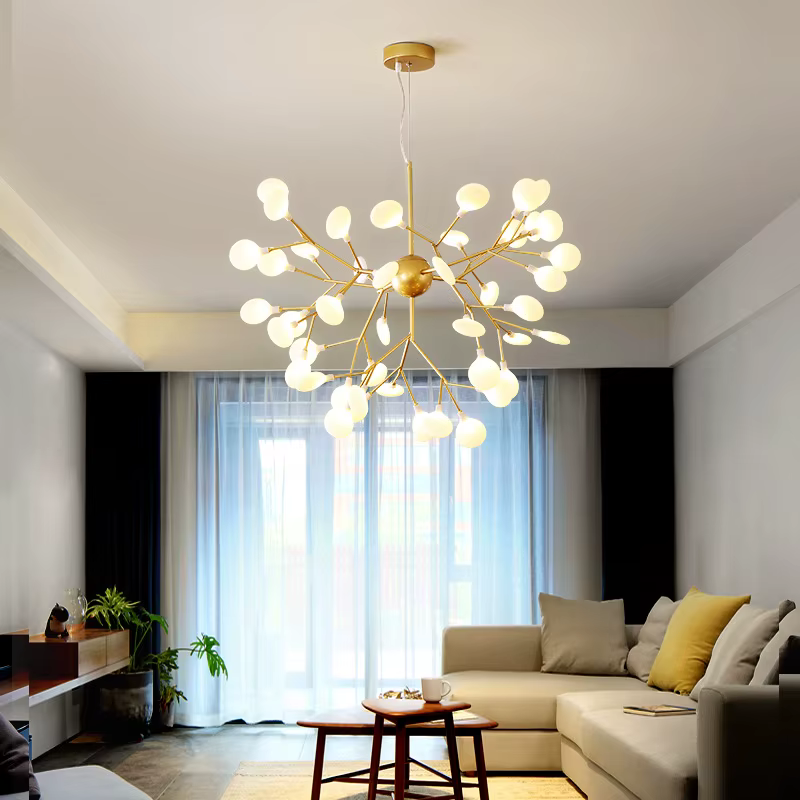 Plafonnier LED en forme de luciole, design nordique moderne, luminaire décoratif d'intérieur, idéal
