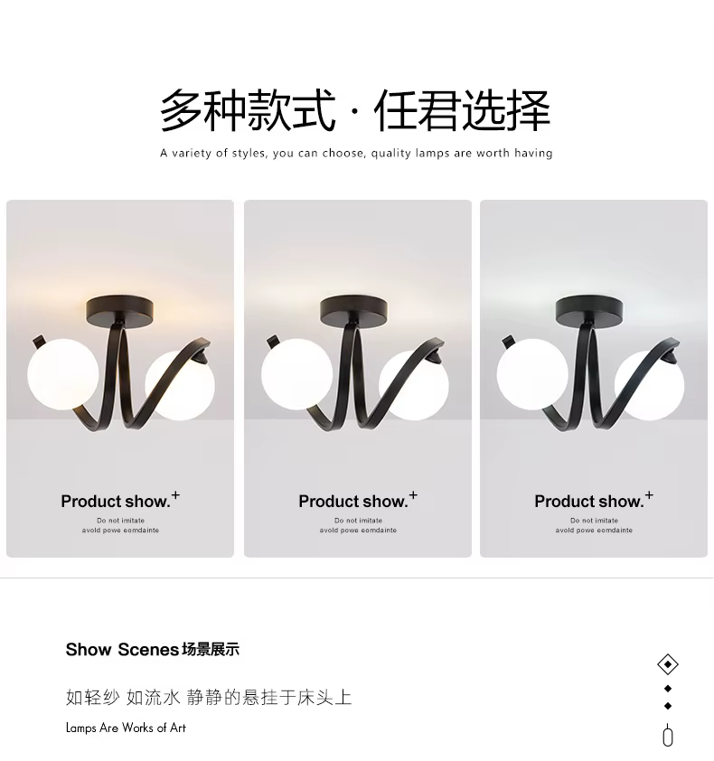 Plafonnier en verre au design minimaliste moderne, disponible en noir et en or, éclairage d'intérieu