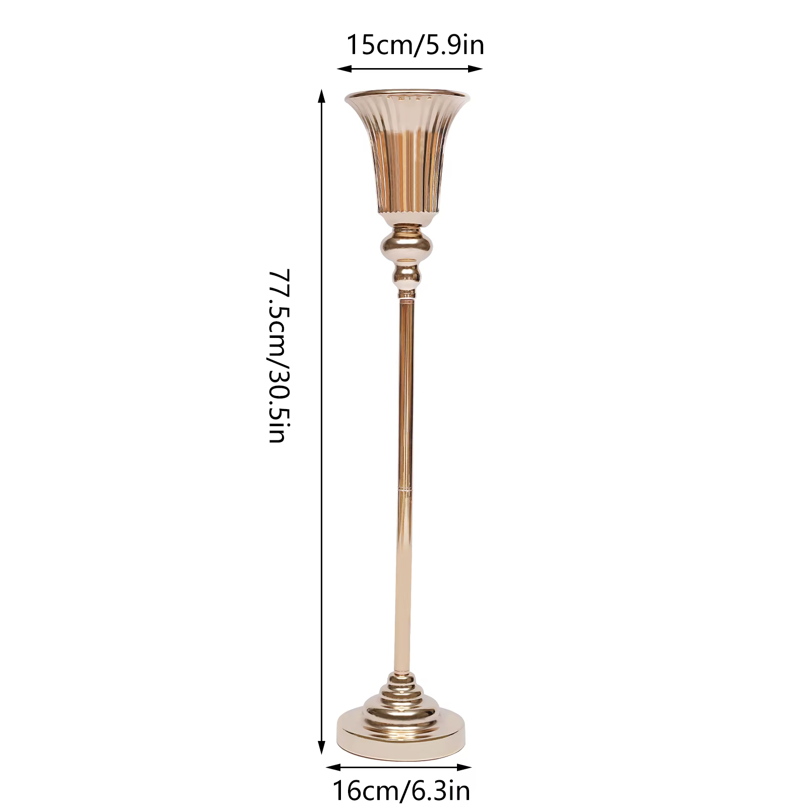 Ensemble de supports de fleurs de mariage 10 pièces 77,5 cm, présentoir floral élégant et élégant po
