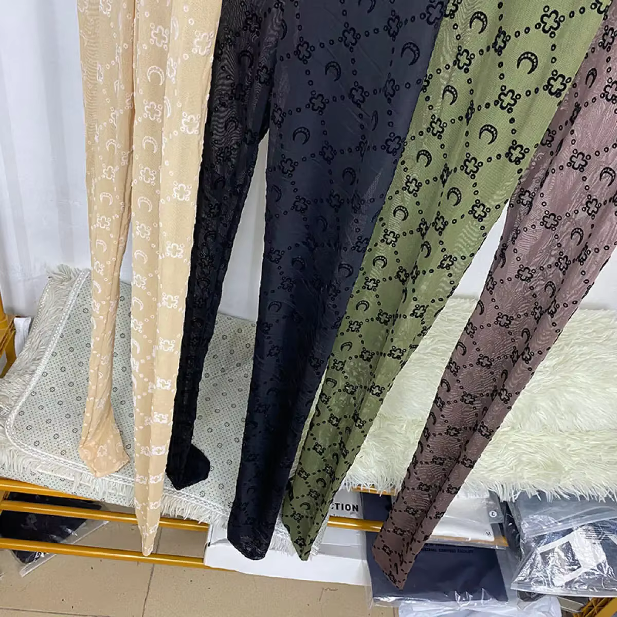 Ensemble deux pièces chemise à manches longues et pantalon pour femme, style coréen rétro, imprimé v