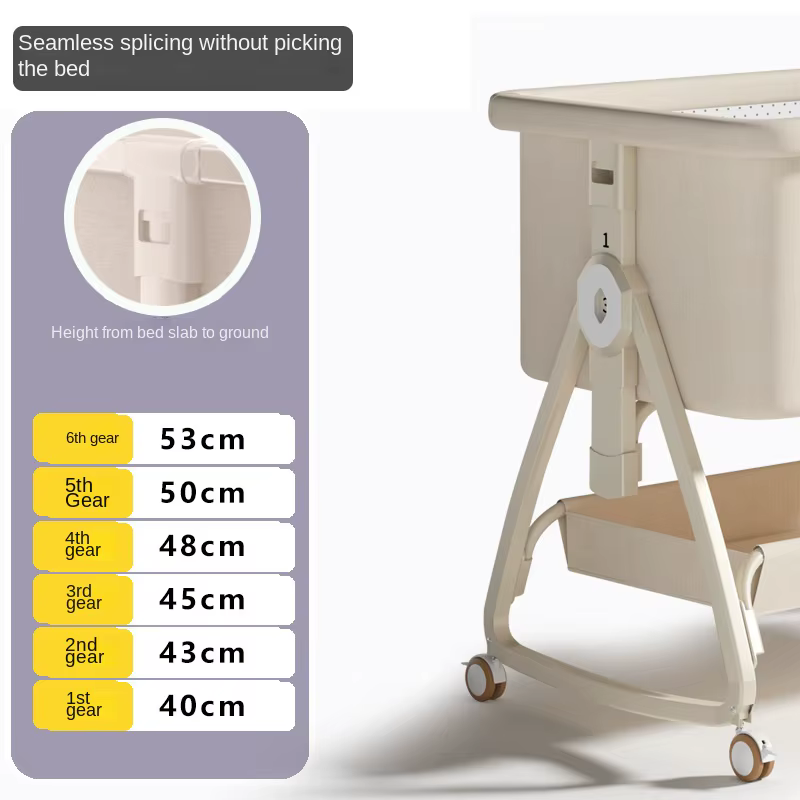 Berceau Portable multifonctionnel pliable pour nouveau-nés, avec Table à langer, hauteur réglable, c