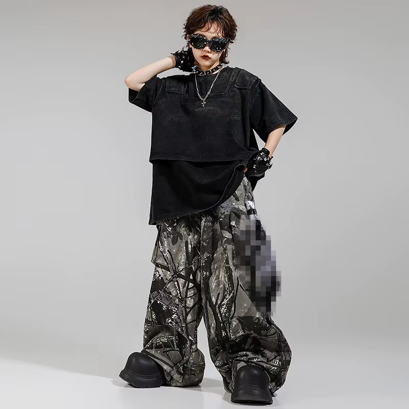 Costume de sport pour enfants, pantalon de danse de rue, Costume pour filles et garçons, tenue d'act