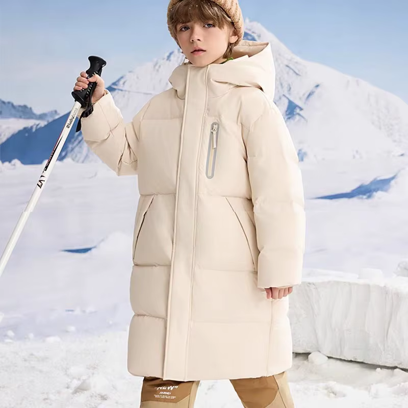 Enfants hiver doudoune pour garçon fille à capuche imperméable épais chaud adolescente doudoune 5-14