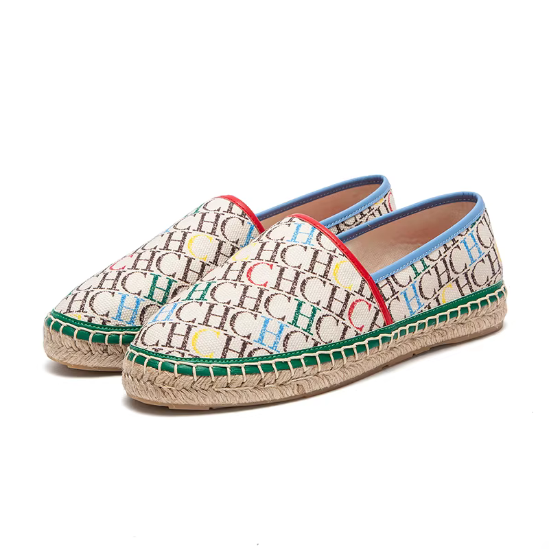 "Chaussures plates décontractées en toile pour femmes avec tissage tailles 36-41 adaptées aux voyage