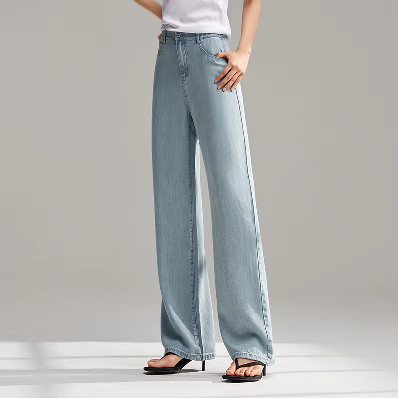 Semir jean femmes taille élastique pantalons longs 2025 nouvelle Version d'été sensation de fraîcheu