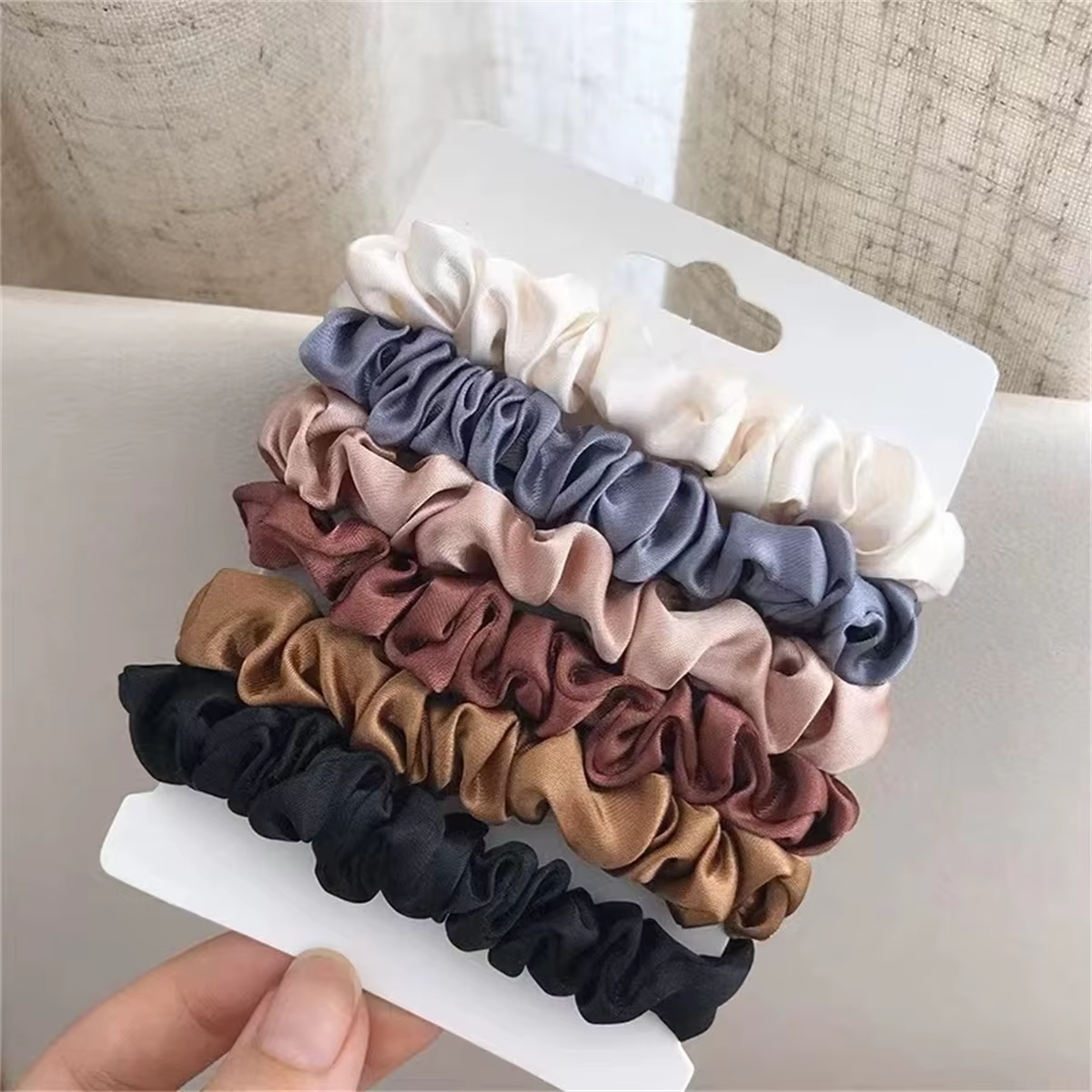 Chouchous en Satin pour femmes, 6 pièces, plus doux que les chouchous en soie pour cheveux |   Chouc