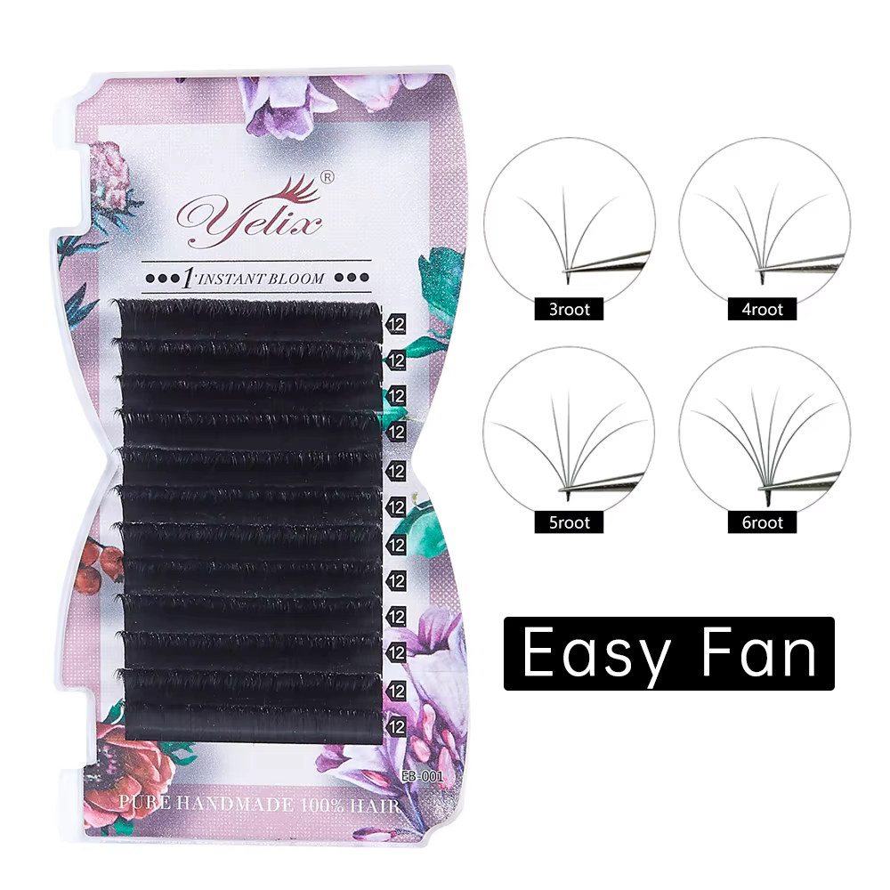 8-25mm Faux-Cils Professionnels, Easy Fan Volume Russe Autofan Cilios Doux CC/D, Extension de Cils N