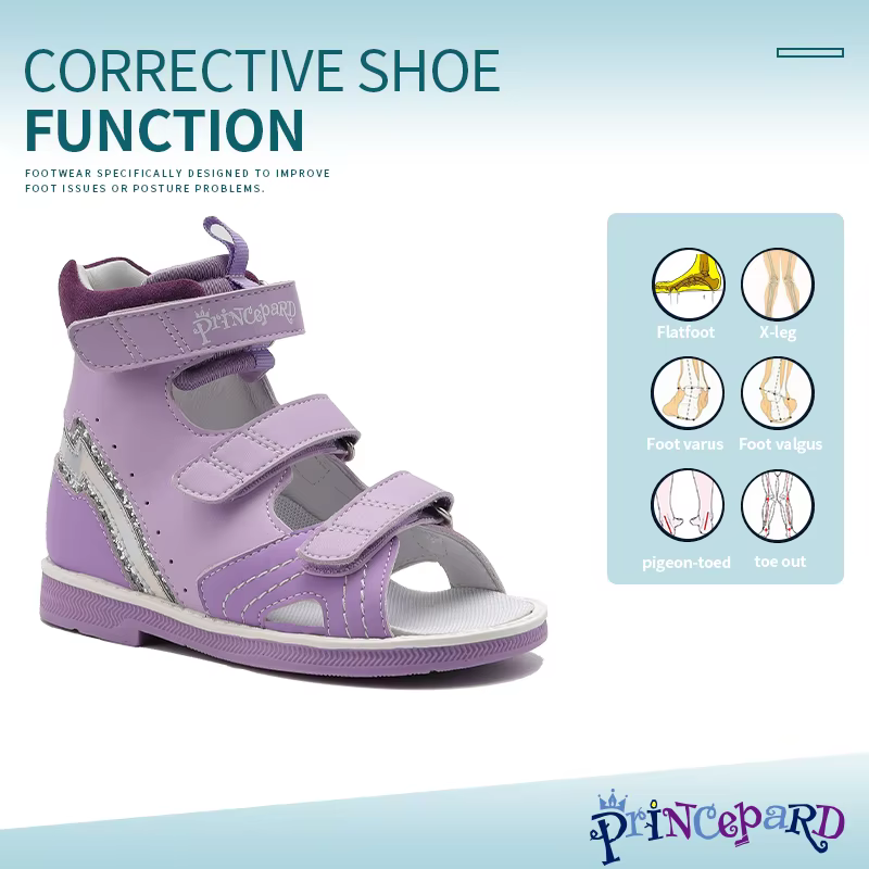 Rosa epard-chaussures orthopédiques 4 roues motrices, sandales montantes pour tout-petits et enfants
