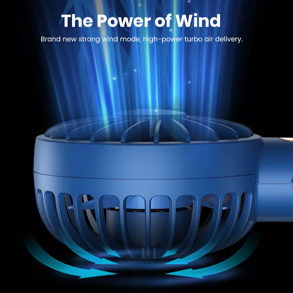 TOPK 1800mAh Mini ventilateur USB Portable Rechargeable [3-9 heures de travail] ventilateur à main p