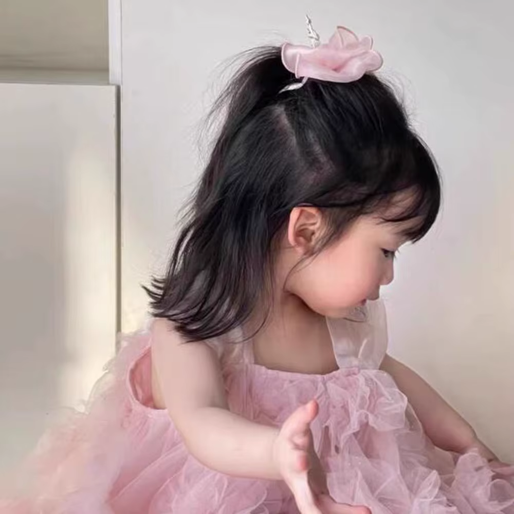 Épingles à cheveux princesse gros nœuds pince à cheveux enfants couronne ruban bec de canard pince f