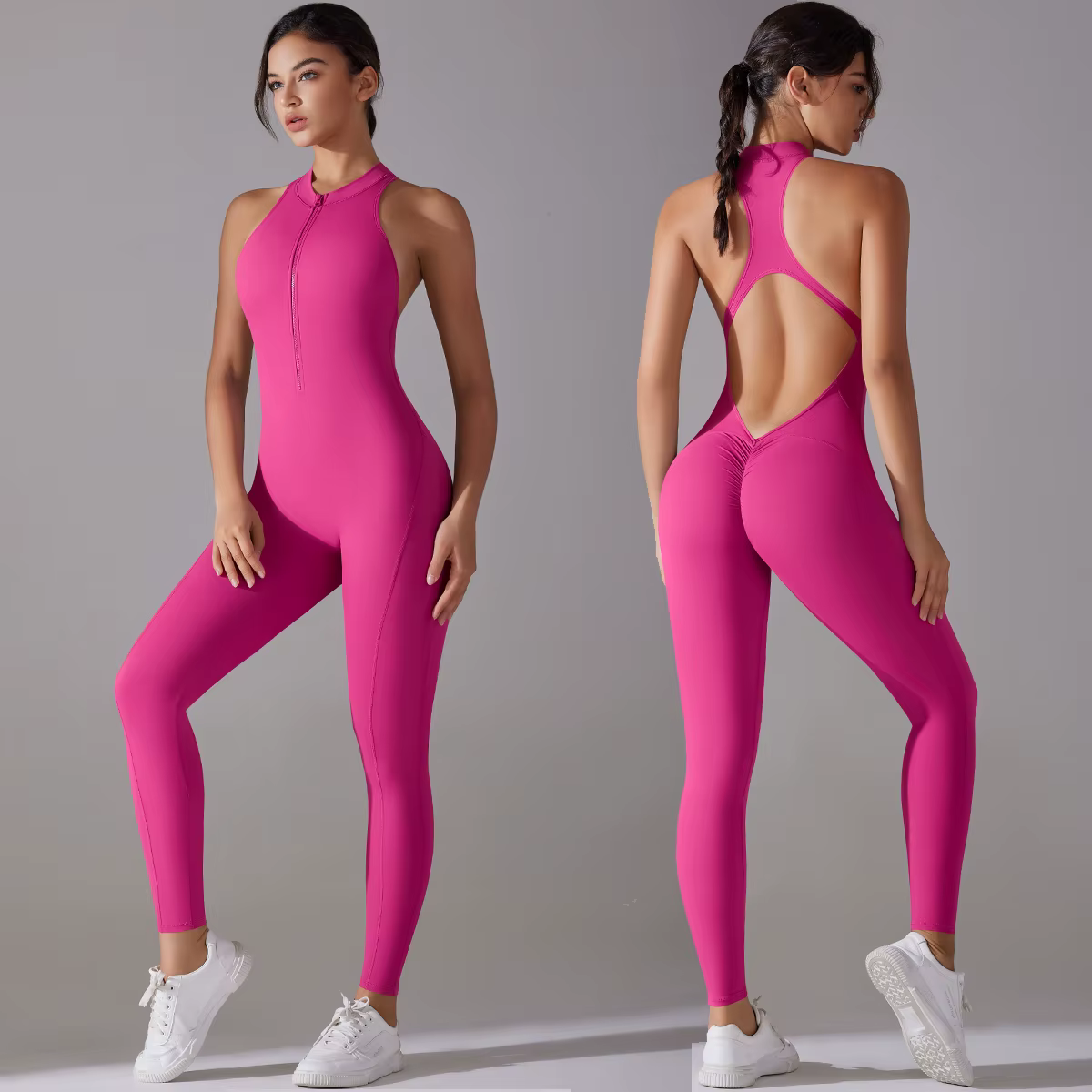 Sexy creux dos nu Scrunch combinaison sportive soulève les fesses femme ensemble de gymnastique une 