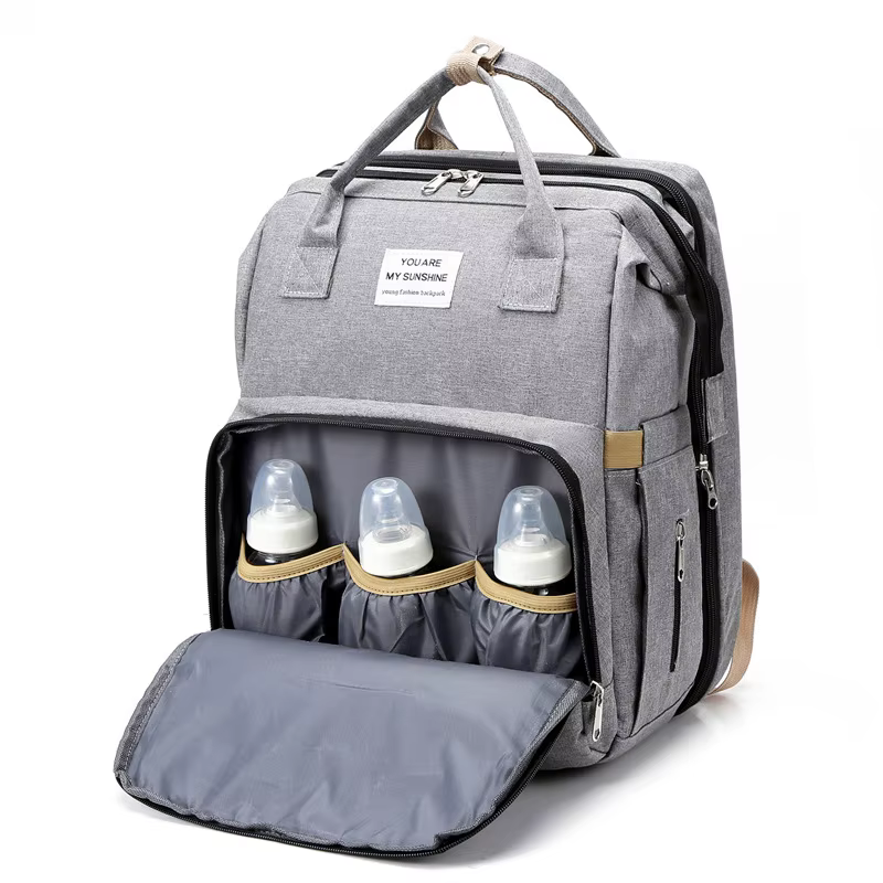 Nouveau Sac à Langer Pliable Multifonctionnel pour Maternité, Sac à Dos pour Biberons et Couches, Sa