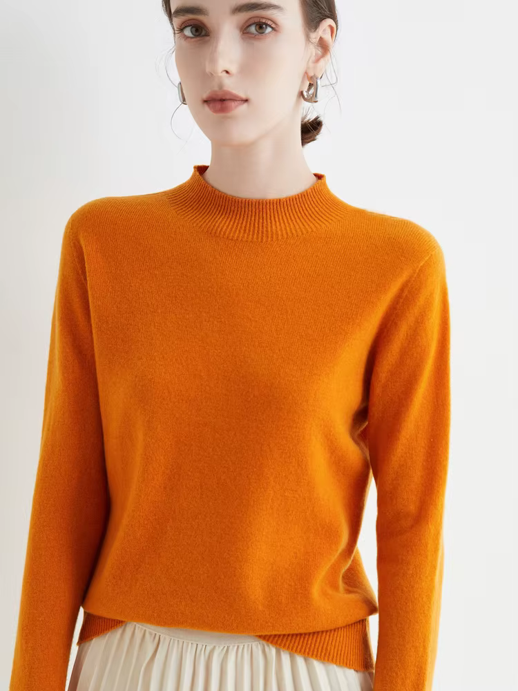 AOSSVIAO 2026 Automne Hiver Pull Col Montant Uni pour Femme, Tricot Décontracté, Vêtements Féminins,