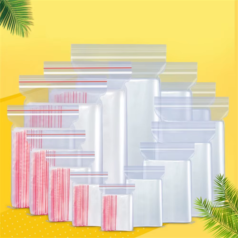 Sacs en plastique transparent refermables à fermeture éclair XR, stockage des aliments frais GT, mul