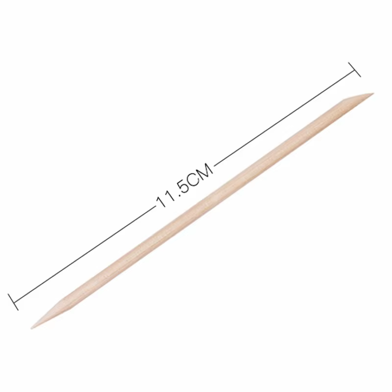 Bâtons en bois Orange (11,5 cm), 100 pièces, poussoir à cuticules pour Nail Art, bâtons de manucure 