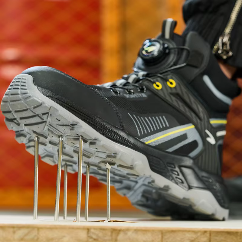 Nouvelles Chaussures de Sécurité pour Hommes à Bout Rotatif, Baskets Anti-écrasement et Anti-perfora