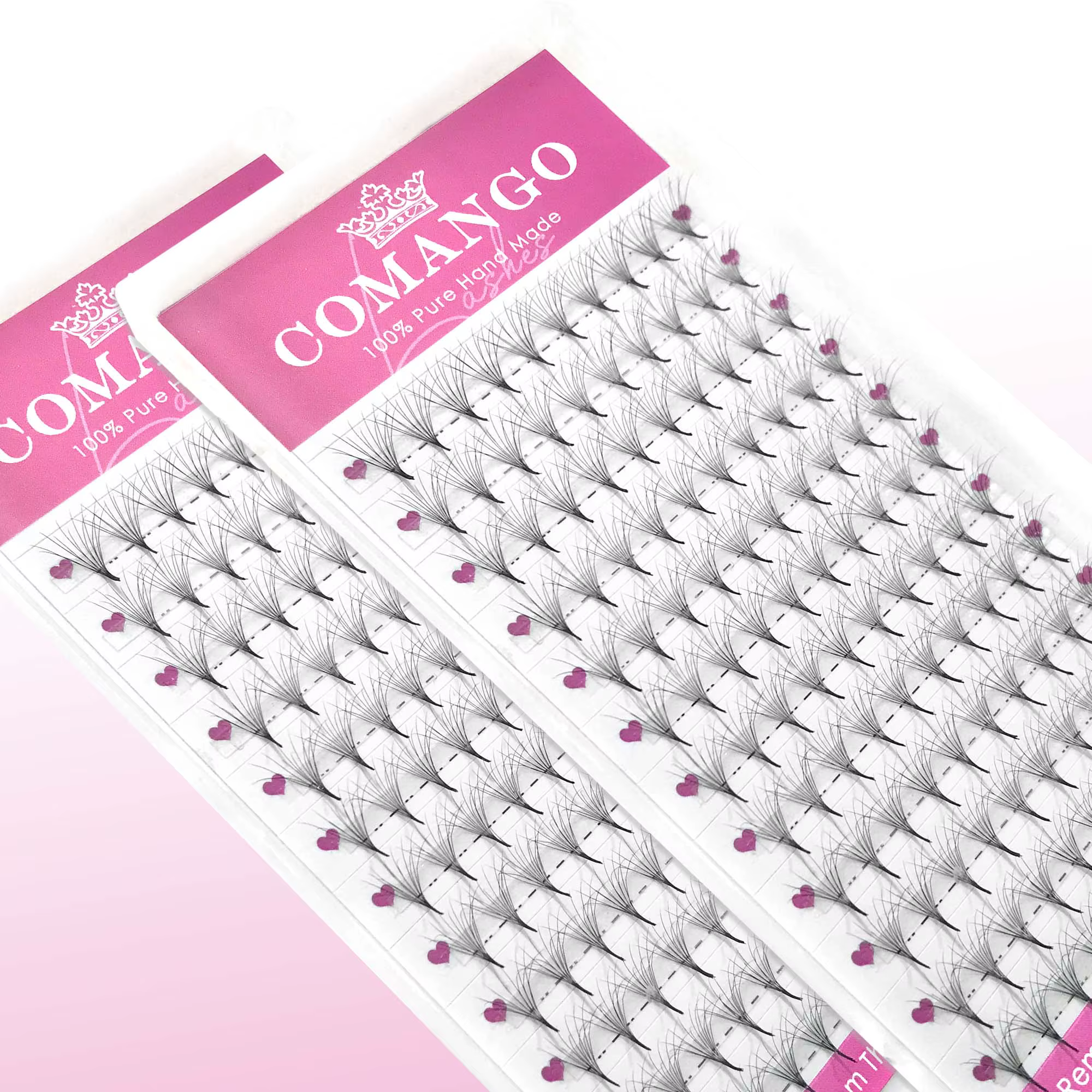 CoMango single&mix9-16 6D fluffy double layers premade fans russian volume false eyelash extension b