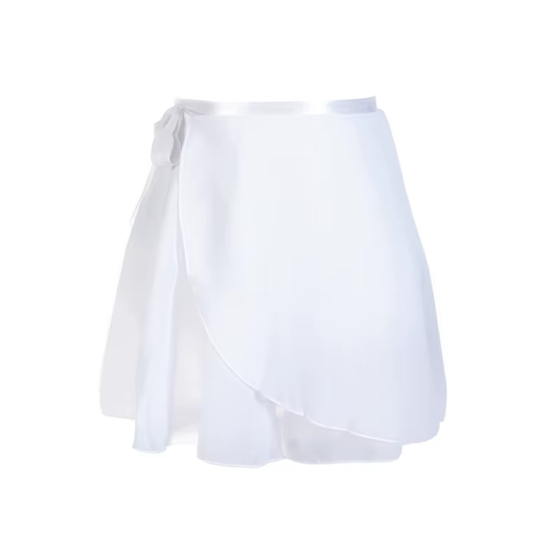 Adulte en mousseline de soie Ballet Tutu danse jupe femmes filles gymnastique jupe portefeuille form