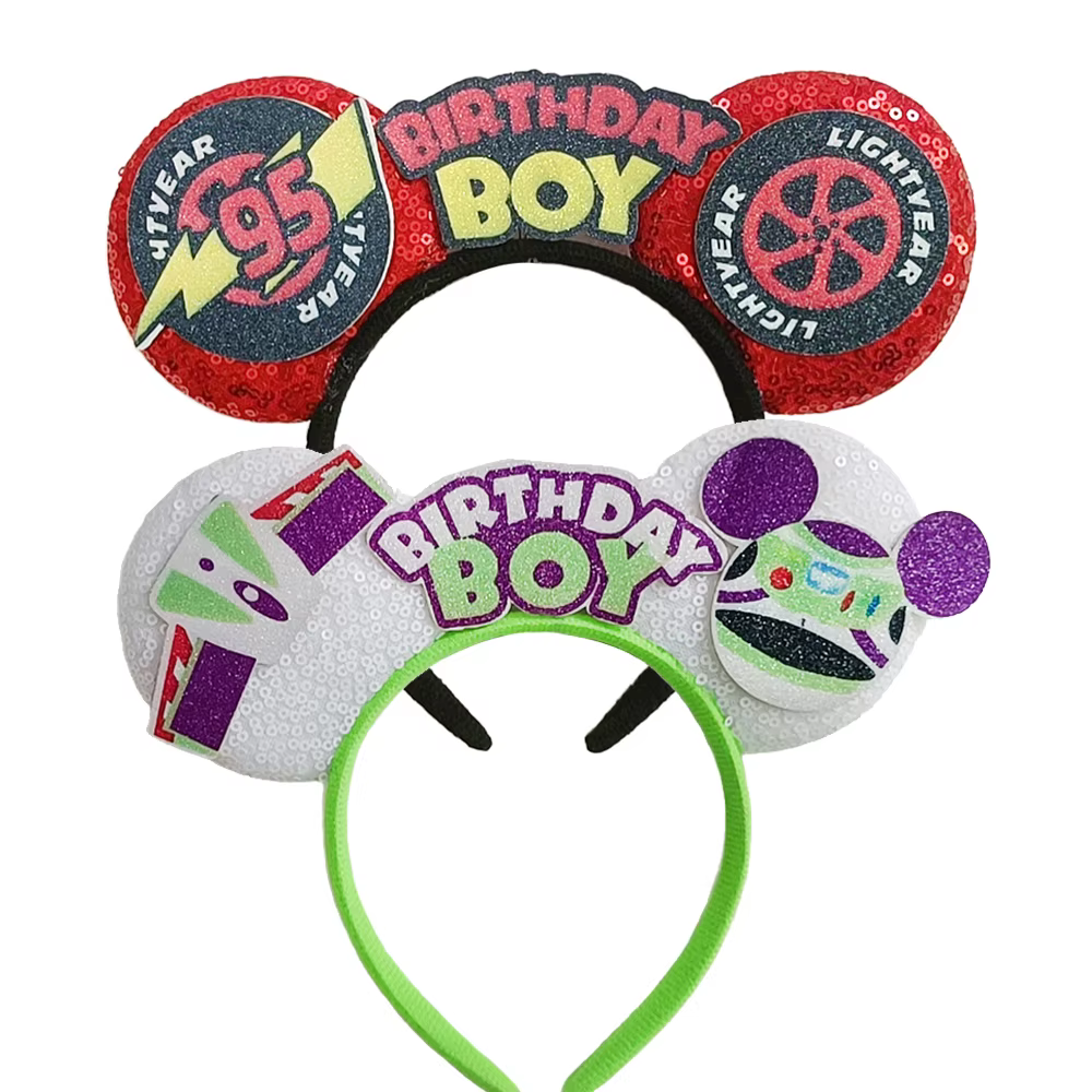 Bandeau oreilles de souris, nœuds à paillettes de dessin animé, fête d'anniversaire, noël, Halloween