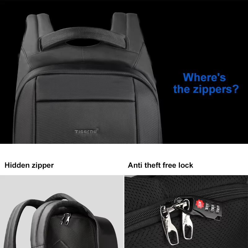 Tigernu sacs à dos pour hommes pour femmes 14-15.6 sac à dos pour ordinateur portable sac à dos anti