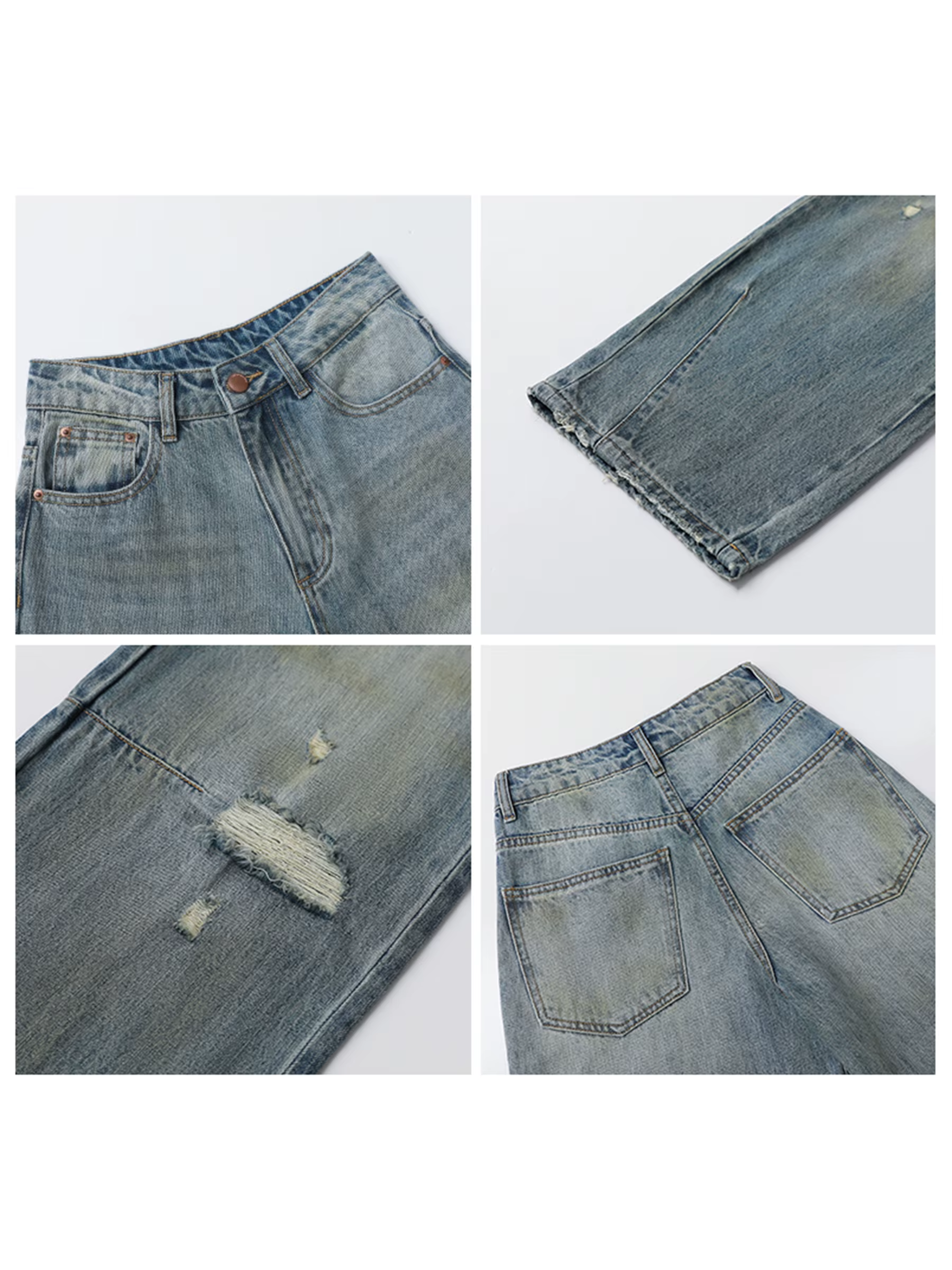 CHIC VEN rétro femmes jean ample décontracté nouveau taille haute jambes larges Denim pantalon femme