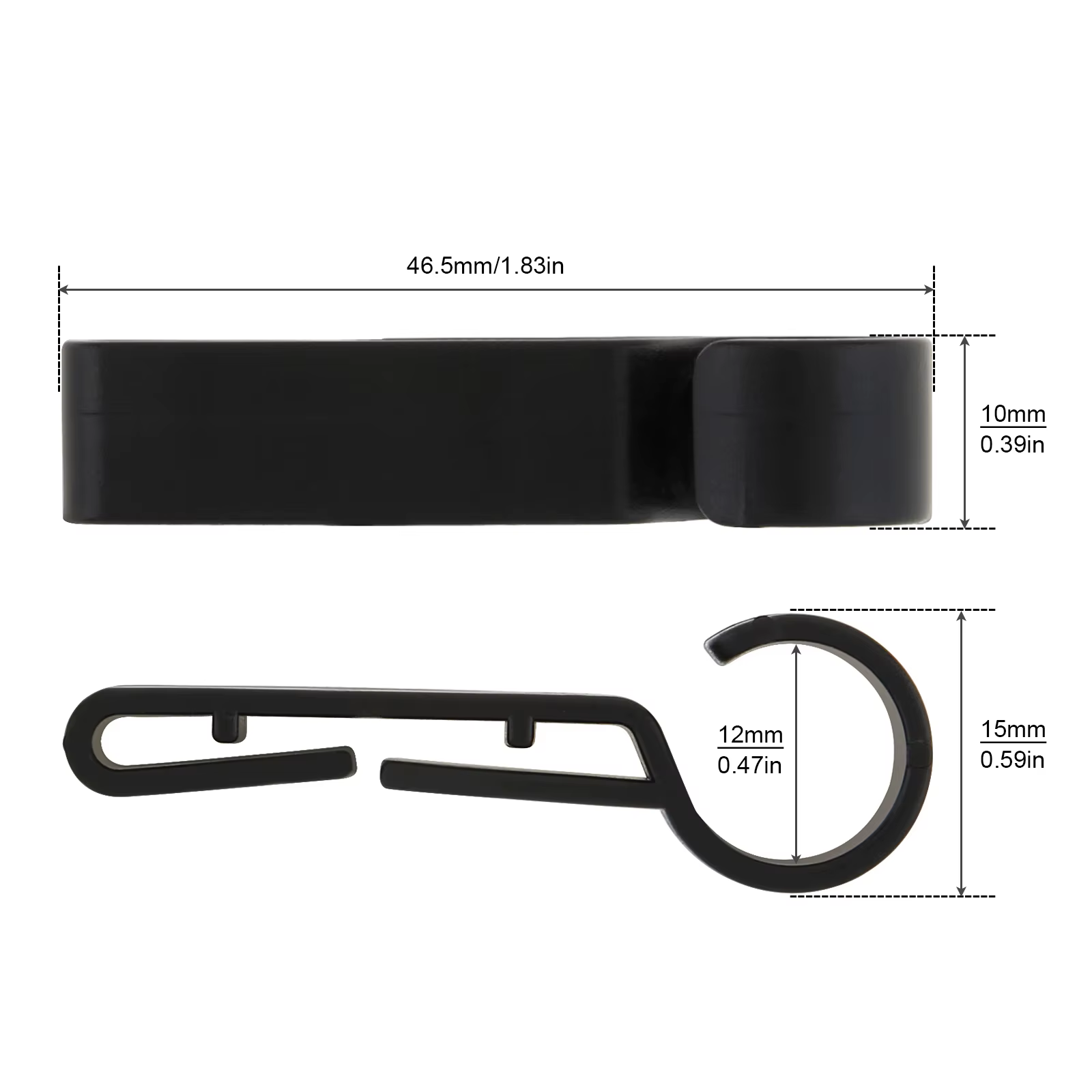 Clips de casque en plastique, 4 pièces, facile à monter, Clips de lumière pour casque rigide, torche