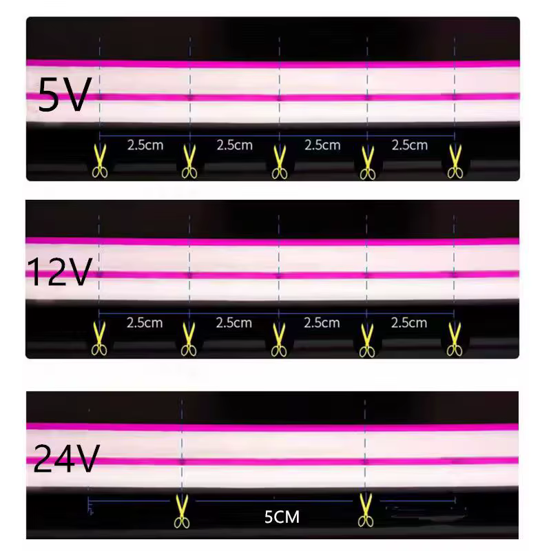Bande lumineuse néon Led 5V 12V 24V, corde étroite de 6mm, bande flexible, barre de Tube en silicone