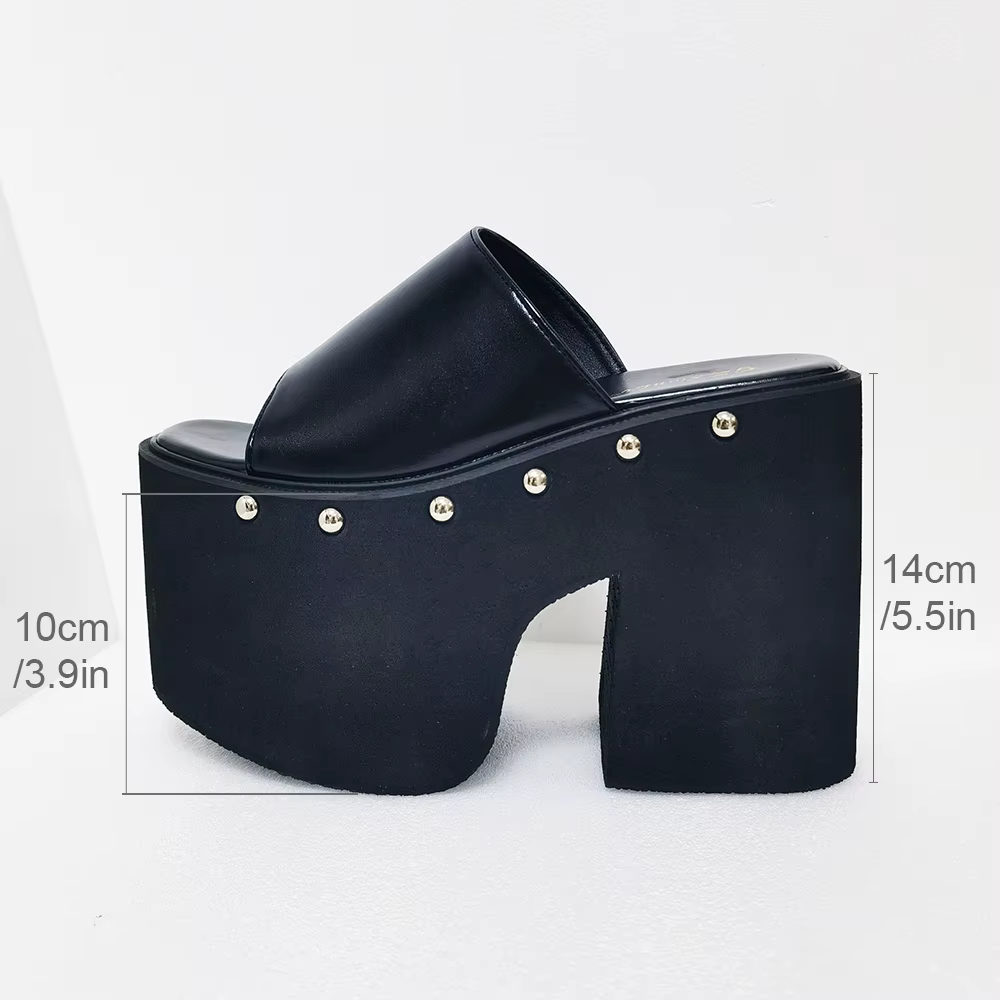 Gdgydh-Sandales à talons compensés pour femmes, style européen et américain, semelle optique, pantou