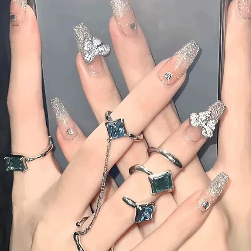 Breloques pour ongles en alliage papillon 3D, 50/60 pièces/lot, bijoux Design avec nœud papillon, lu