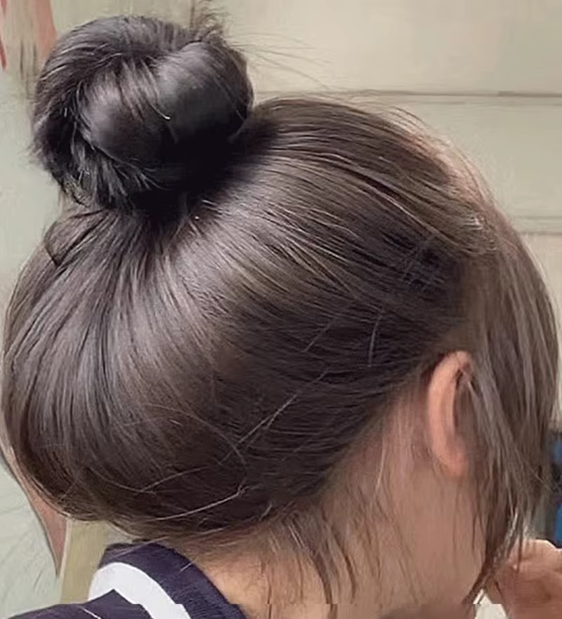 Perruque boule d'enroulement en Fiber synthétique, anneau de cheveux, chignon naturel moelleux, Volu