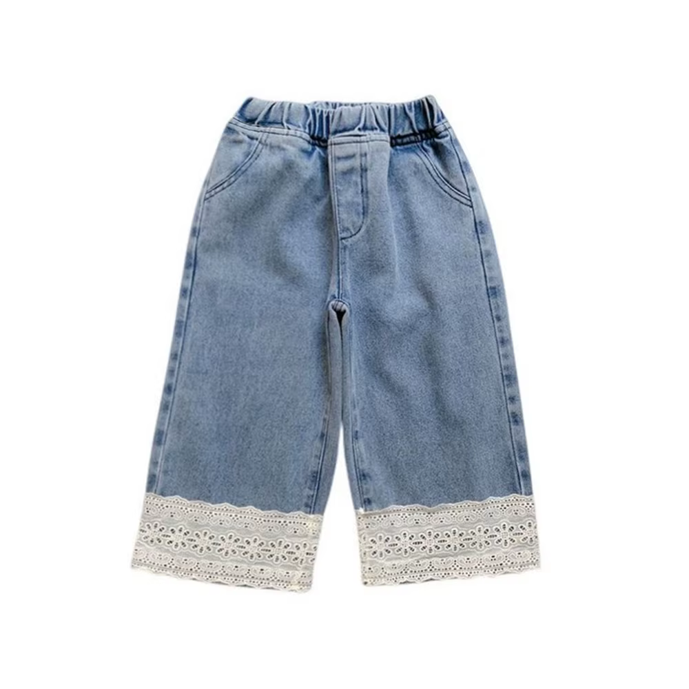 Bear Leader – jean bleu d'été pour filles de 2 à 7 ans, vêtements simples pour enfants, édition coré