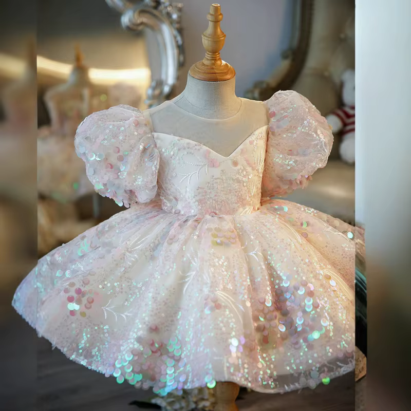Robe de soirée haut de gamme pour filles, robe de spectacle de Piano pour enfants, robe de princesse