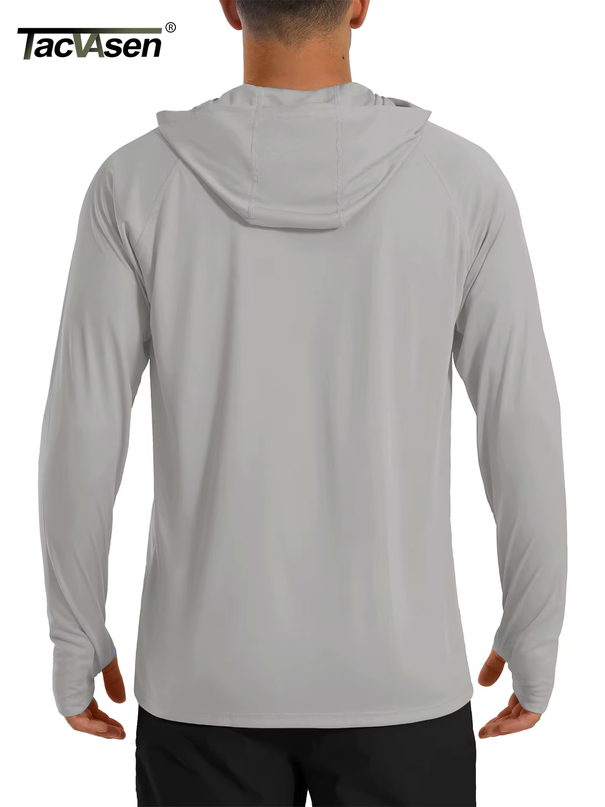Haut de protection solaire UPF 50+ pour homme à manches longues, séchage rapide, respirant, avec tro