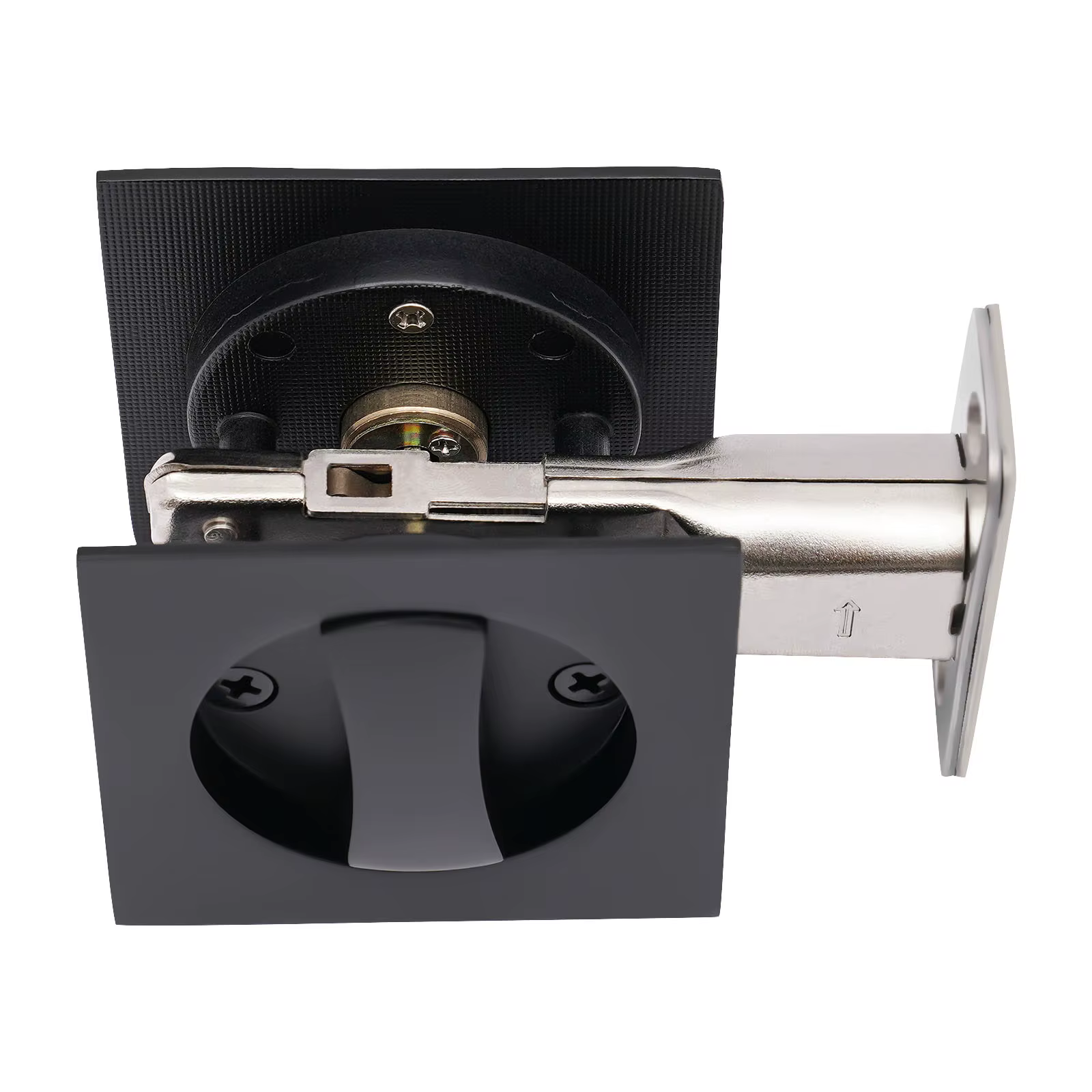 Serrure de porte coulissante carrée, serrure de sécurité de poche, loquet en alliage de Zinc et 3 * 