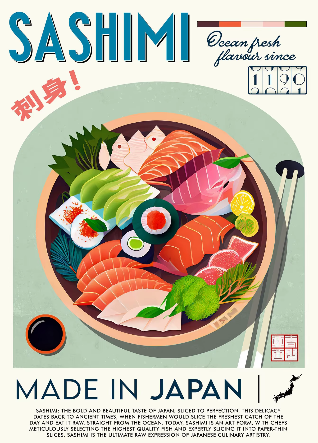 Affiche de soupe Tom Yum Goong, nourriture de rue asiatique et japonaise du Vietnam, nouilles tirées