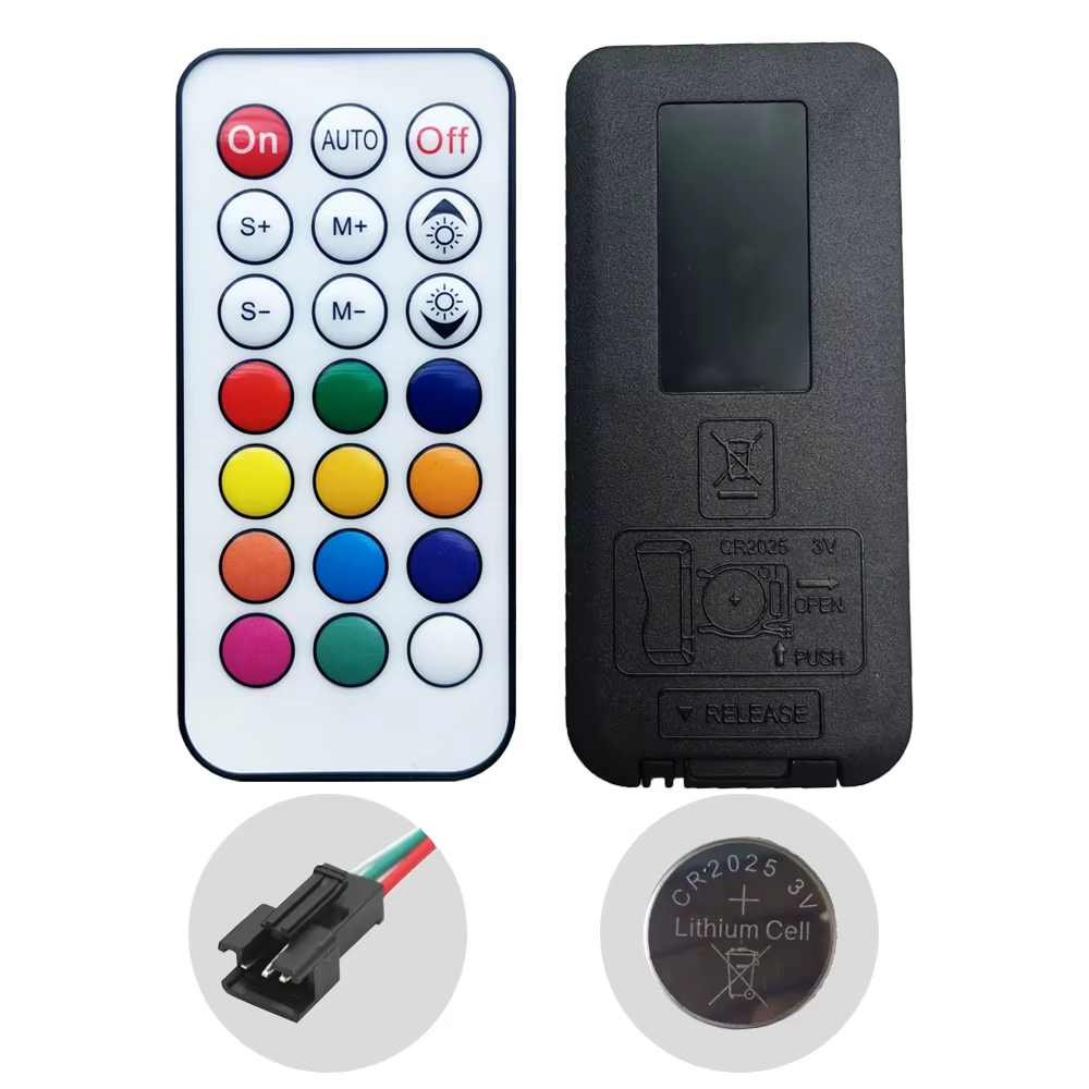 Mini contrôleur Led USB 5V, 21 touches, télécommande RF polychrome pour 3 broches 5050 RGB WS2812 WS