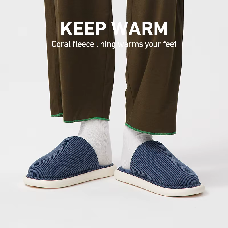 UTUNE-Pantoufles d'NikChaudes et Simples en Peluche pour Homme et Femme, Chaussures de Maison, Non A