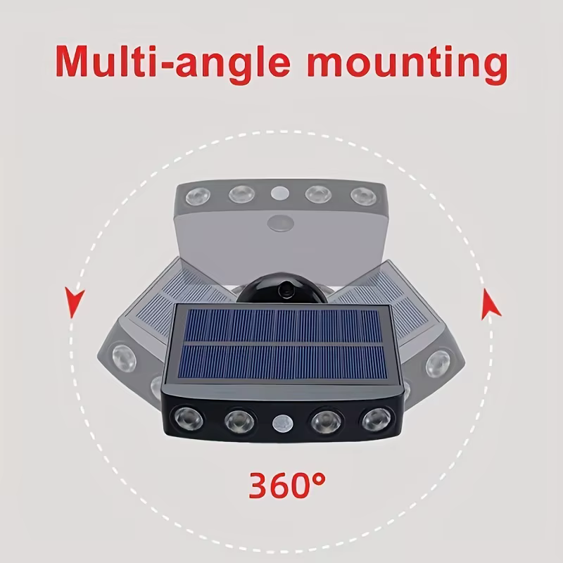 Lampes de sécurité solaires étanches à 4 LED pour décoration extérieure, détecteur de mouvement, 3 m