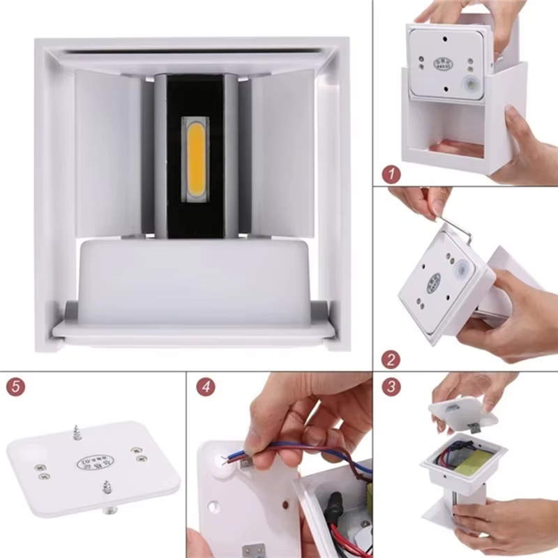 SUNMEIYI 12W mur LED lumière extérieure étanche IP65 porche jardin applique balcon terrasse décorati