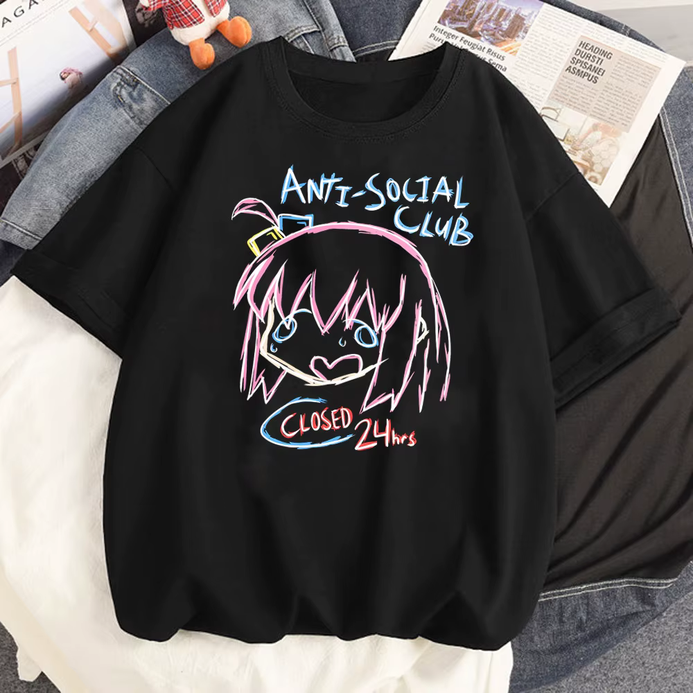 Bocchi the Rock chemise adolescent années 2000 kawaii Grunge années 80 Punk Vintage t-shirt gothique