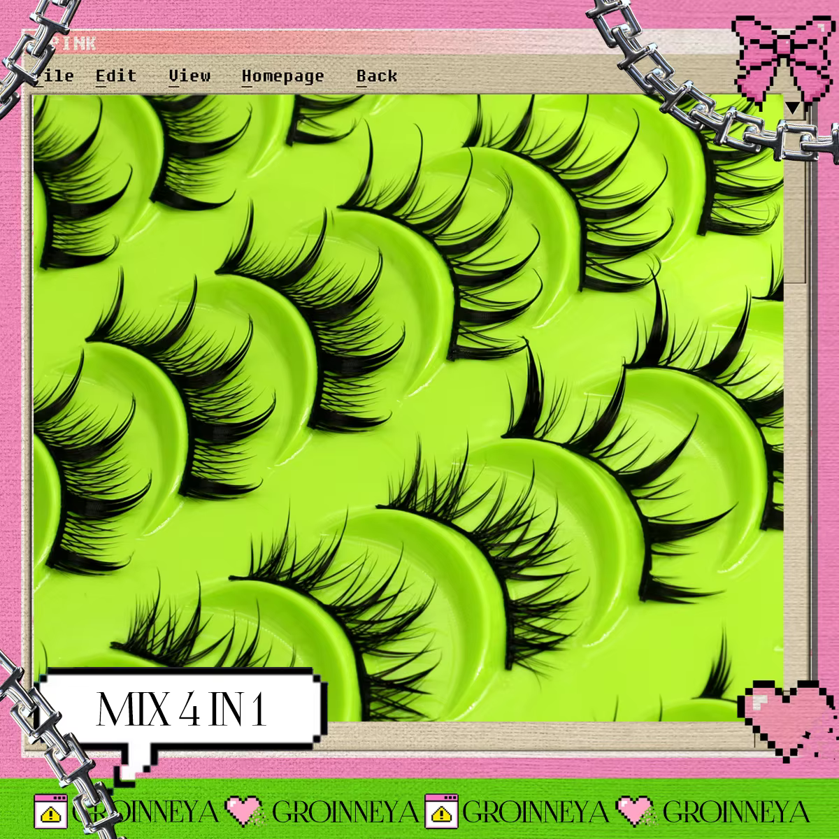 GROINNEYA Manga cils style mixte 5/9/20 paires 3D 6D 8D cils de vison cils naturels doux croix vapor