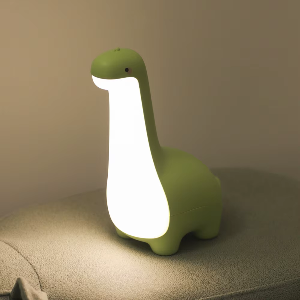 Veilleuse dinosaure mignonne pour enfants, Protection des yeux, lampe de chevet, chargement USB, déc