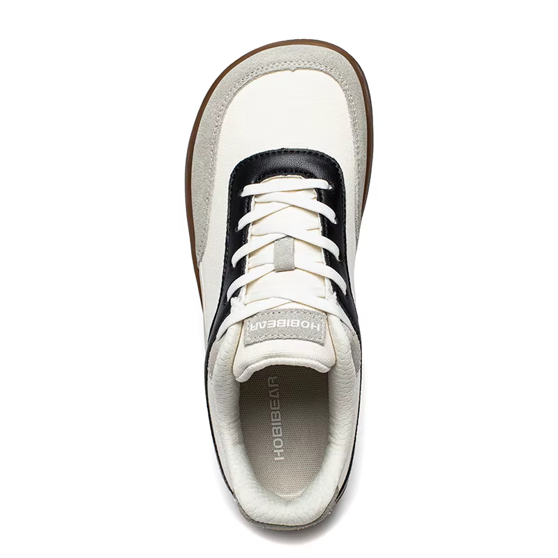 HOBIBEAR unisexe baskets à bout large femmes hommes minimaliste chaussures antidérapantes à lacets m