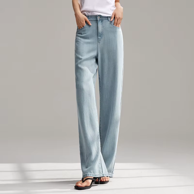 Semir jean femmes taille élastique pantalons longs 2025 nouvelle Version d'été sensation de fraîcheu