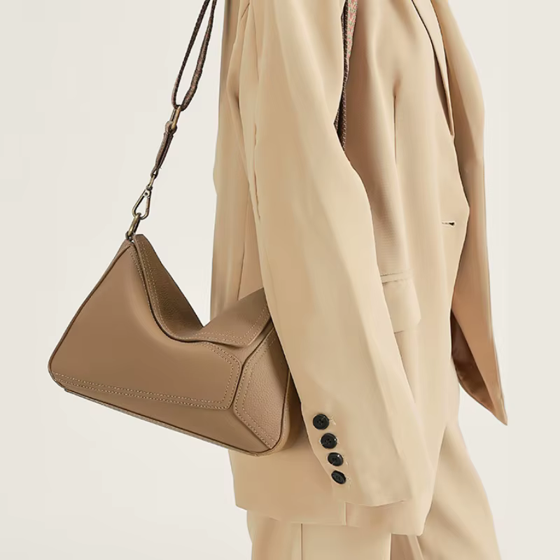 Dames rétro peau de vache souple sacs à bandoulière femme mode luxe Design sacs à main femmes nature